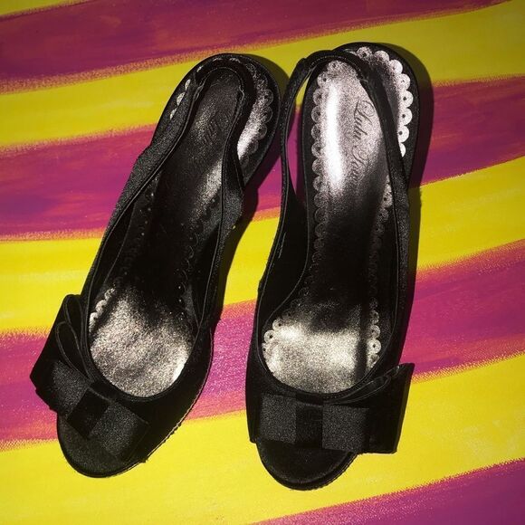 Lulu Townsend black/sequins high heel shoe 7.5 - Picture 2 of 8